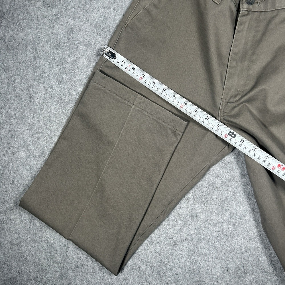 Vintage Lee Chino Pants Men's Size 32x30(32x28) Beige Barrel Wide Leg Fit - Picture 6 of 16